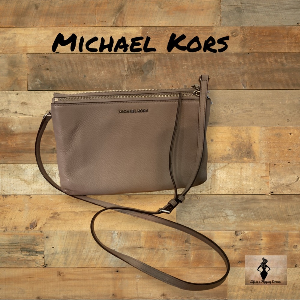 Michael Kors Brown Leather Crossbody Bag #1710
